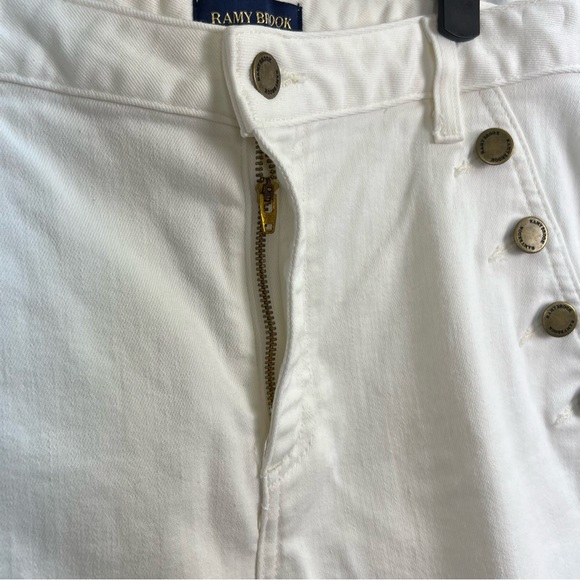 Ramy Brook Helena flare high-rise white jeans. - Picture 10 of 12